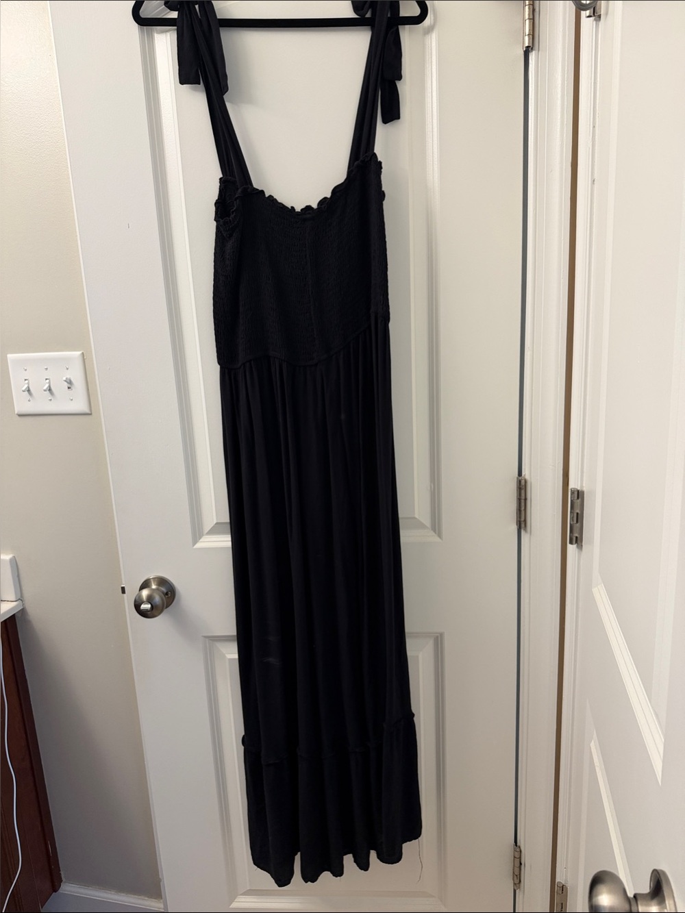 Black Women's Tie-Shoulder Maxi Dress - Brand: